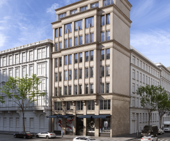 European Style Appearance Of Commercial Building-ID:982719903