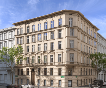 European Style Appearance Of Commercial Building-ID:999320987