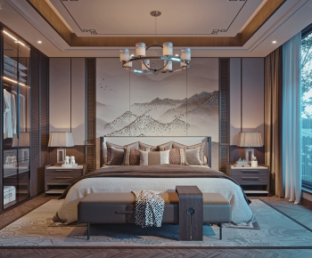 New Chinese Style Bedroom-ID:178575997