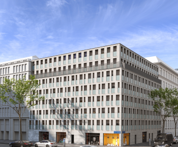European Style Appearance Of Commercial Building-ID:197029188
