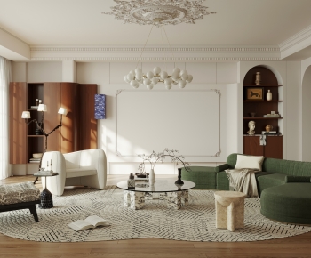 French Style A Living Room-ID:675643921