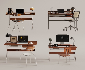 Modern Computer Desk And Chair-ID:624947075