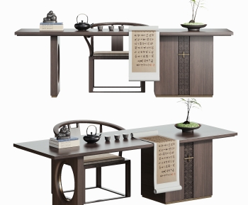 New Chinese Style Tea Tables And Chairs-ID:983119965