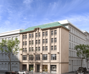 European Style Appearance Of Commercial Building-ID:348488094