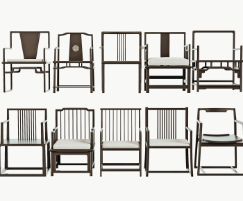 New Chinese Style Lounge Chair-ID:396199949