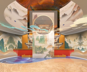 New Chinese Style Exhibition Hall-ID:789220096