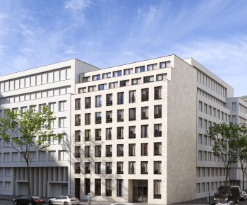 European Style Appearance Of Commercial Building-ID:262512924