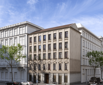 European Style Appearance Of Commercial Building-ID:524957907