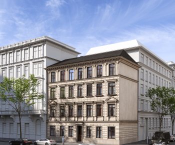 European Style Appearance Of Commercial Building-ID:355077031