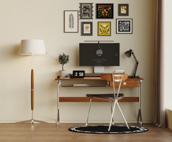 Modern Computer Desk And Chair-ID:615467074