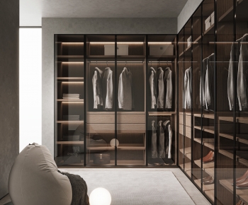 Modern Clothes Storage Area-ID:640708922