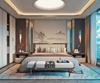 New Chinese Style Bedroom-ID:307708983