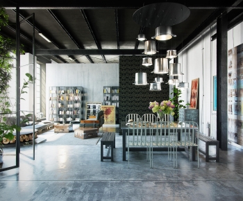 Industrial Style Dining Room-ID:863024005