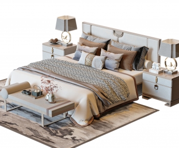 New Chinese Style Double Bed-ID:102653988
