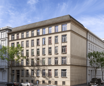 European Style Appearance Of Commercial Building-ID:408680441