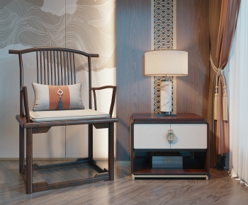 New Chinese Style Lounge Chair-ID:255129383