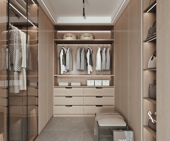 Modern Clothes Storage Area-ID:159044981