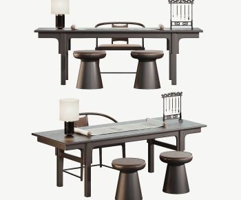 New Chinese Style Tea Tables And Chairs-ID:124551067