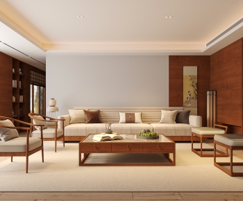 New Chinese Style A Living Room-ID:424302103