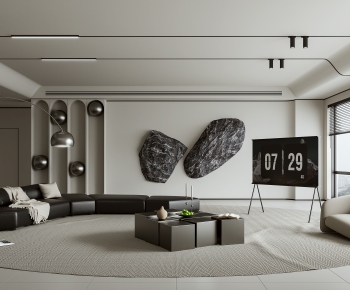 Modern A Living Room-ID:605556017