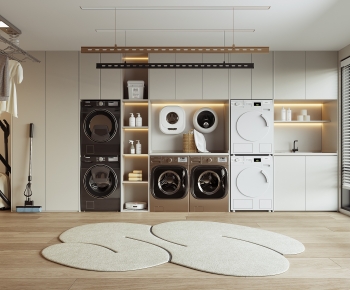 Modern Balcony Laundry Room-ID:448802955