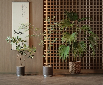 Modern Ground Green Plant Potted Plants-ID:366626027