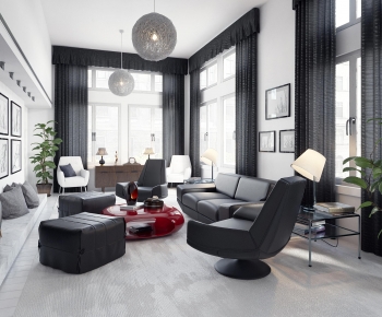 Modern A Living Room-ID:743787058