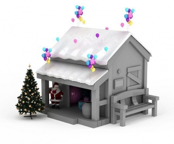 Modern Cartoon House-ID:725152975