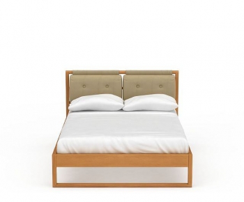 Nordic Style Double Bed-ID:997900961