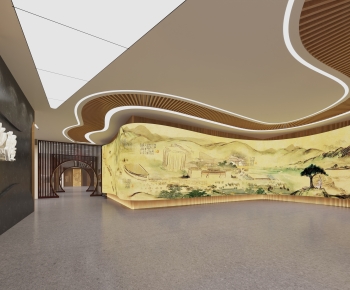 New Chinese Style Exhibition Hall-ID:495598085