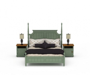 Simple European Style Double Bed-ID:802856926