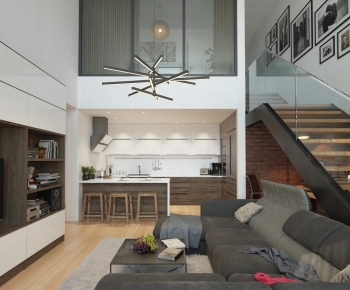 Modern A Living Room-ID:590063107