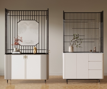 New Chinese Style Entrance Cabinet-ID:864984995