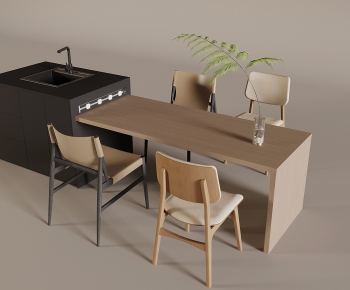 Modern Dining Table And Chairs-ID:390290023