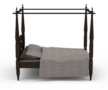 Simple European Style Double Bed-ID:542308093