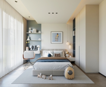 Modern Boy's Room And Son's Room-ID:908062938