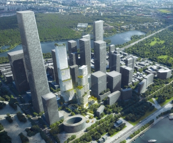 Modern Architectural Bird's-eye View Planning-ID:250030998