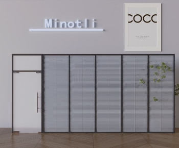 Modern Glass Screen Partition-ID:854499387