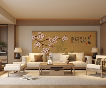 New Chinese Style A Living Room-ID:278362998