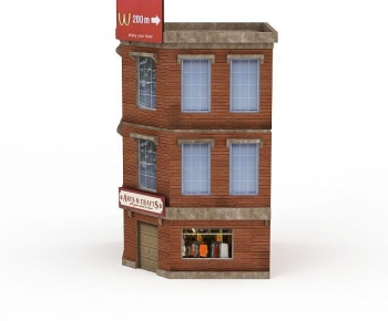 Simple European Style Appearance Of Commercial Building-ID:121438984