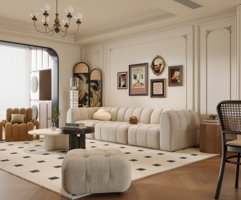 French Style A Living Room-ID:643728025