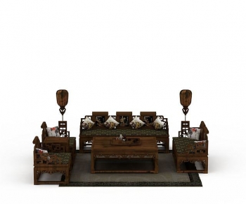 New Chinese Style Sofa Combination-ID:658561941