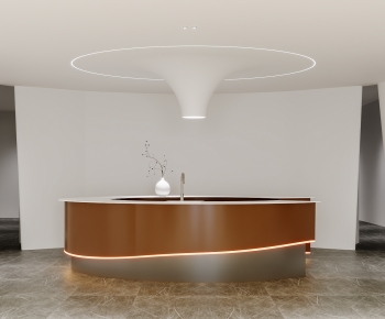 Modern Office Reception Desk-ID:129690249