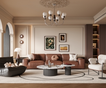French Style A Living Room-ID:515662915