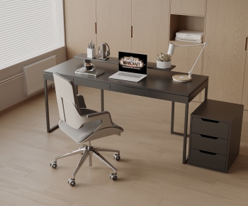 Modern Office Desk And Chair-ID:916382079