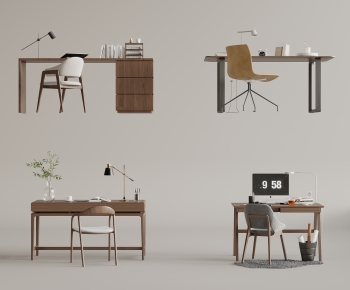 Modern Computer Desk And Chair-ID:990103968