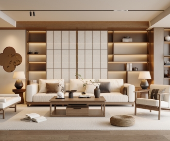 New Chinese Style A Living Room-ID:472065939