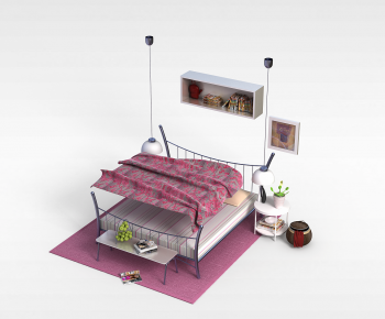 Modern Double Bed-ID:103530965