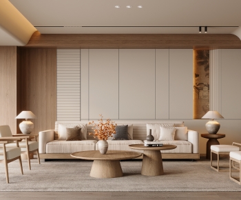 New Chinese Style A Living Room-ID:416414985