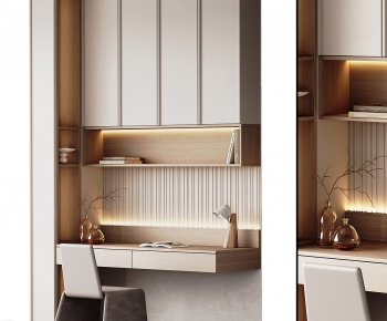 Modern Computer Desk And Chair-ID:122179998